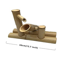 Bird Bath Water Features for The Garden Solar Powered,Bamboo Fountainese Style Bamboo Jinglu Water Device Flowing Water (40Cm)