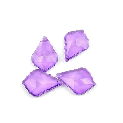 Chandelier Crystal Prisms Pendants Violet Crystal Glass Chandelier Crystal Maple Leaf Crystal Hanging Pendant For Lamp Part 38/50/63/76mm Chandelier Crystal Prisms Pendants ( Color : 63mm 100pcs )