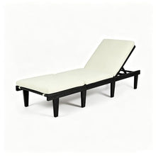 Christopher Knight Home Liza Set of 4 Acacia Wood Chaise Lounge Chair Outdoor with Removable Cushion, Patio Chaise Lounge with Adjustable Backrest, Recliner Chair for Poolside/Backyard, Beige+Black