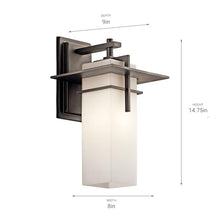 Kichler Caterham Outdoor Wall Sconce Light, Olde Bronze