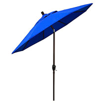 California Umbrella GSPT908117-5401 9' Round Aluminum Market, Crank Lift, Push Button Tilt, Bronze Pole, Sunbrella Pacific Blue Patio Umbrella, 9-Feet