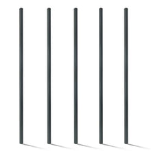 Fencer Wire Heavy Duty 8FT Steel Fencing Border Post Pack of 5 Black