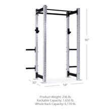 Titan Fitness X-3 Series 90" White Bolt-Down Power Rack 1650 LB Cage