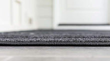 Unique Loom Sabrina Soto Outdoor Collection Geometric Striped Area Rug 8 ft x 10 ft Black/Ivory
