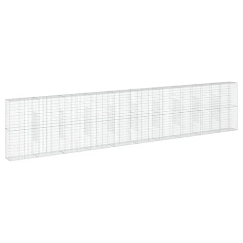 NLQMSU Gabion Basket 39.4 x 19.7 x 7.9 in Galvanized Iron