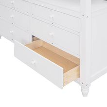 Harper & Bright Designs Full Size Loft Bed with Desk and Storage Drawers White