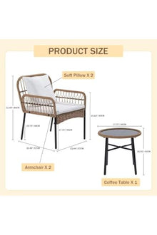 SODEF 2-Seater Metal Garden Bistro Set | Coffee Brown Finish | Indoor/Outdoor Use | Modern Style Patio Furniture | Durable Metal Construction | Compact Design