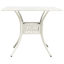 ZQQLVOO [We Ship ​Quickly] Cast Aluminum Patio Bar Table, Outdoor Table, Garden Table, Bistro Square Table, for Patio Backyard Garden Balcony, White 35.4"x35.4"x28.7" Cast Aluminum