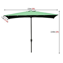QZQHNYJ Parasol Garden Patio Umbrella Solid Color Rectangle Patio Umbrella, Sun-Resistant Balcony Beach Playing Fields Villa Shops Outdoor Parasol Umbrella, W