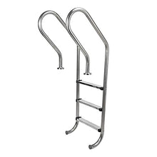 Swimming Pool Ladder Free of pre-Embedded 304 Stainless Steel Swimming Pool handrail Climbing Ladder with 3-Layer Non-Slip Ladder Swimming Pool Steps/Silver / 50×58×158cm (Silver 50×58×15