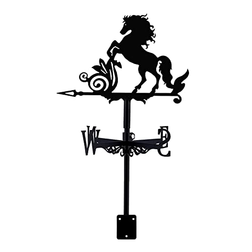 Weathervane Animals Running Shape Weather Vane Metal Decoration & Wind Direction Indicator Stainless Steel Direction Indicator for Outdoor Roof Garden (Style 5) (Style 4)