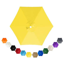 MXJCKSOQ Beige Replacement Parasol Canopy 2.0m/3.0m/3.5m - Waterproof Breathable 6-Rib Umbrella Fabric for Sunshade & Patio Umbrella - Canopy Material,Yellow-3.5m/6-Ribs