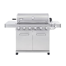 Monument Grills 77352 6+1 Burner Stainless Steel Cabinet Style Propane Gas Grill with Knob Controls, Side Burner, Built-In Thermometer, and Rotisserie Kit
