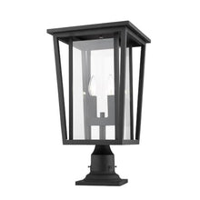 Z-Lite 571PHBR-533PM-BK 2 Light Outdoor Pier Mounted Fixture, Black