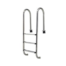 Swimming Pool Escalator Stainless Steel Swimming Pool Special Ladder Frame 3-Layer Non-Slip Water Ladder Escalator Embedded/Silver / 49.3cm (Silver 49.3cm)