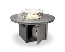 POLYWOOD® Round 48" Fire Pit Table in Slate Grey