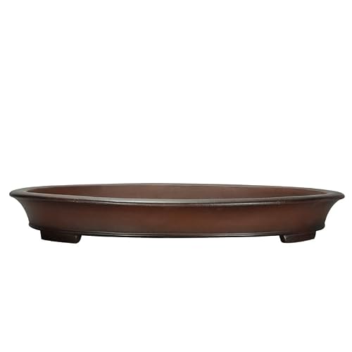 ULTRAWAVE Flower Pots Purple Clay Handmade Antique Purple Clay 69cm Oval Pot Green Plant Pot Jungle Gardening Bonsai Pot Decorative Planter