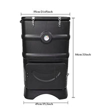 Kitchen Compost Bin, 110L/29 Gallons Insulated Compost Bin with Ventilation System, Quickly Composting All Year Round, Outdoor Thermal Composter with Thermometer,Indoor Compost Bin with Lid (Color :