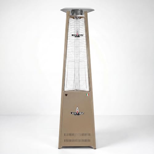 Lava Heat Italia Corsa Collection Patio Heater | Architectural Matte Finish | Corsa Taupe - Natural Gas