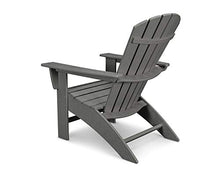 Polywood Nautical 5-Piece Curveback Adirondack Chair Conversation Set with Fire Pit Table Lime/White
