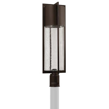 Hinkley Shelter Large Post Mount Lantern - LED Included, Aluminum, Clear Seedy Glass, Dark Sky Compliant, Pier Mount, Gate Column, Entry Post, Landscape Feature - Buckeye Bronze Finish