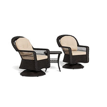 Tortuga Outdoor Biloxi 3 Piece Resin Wicker Bistro Set Expresso-Dark