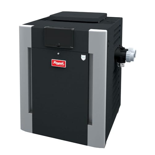 Raypak 240k BTU Pool & Spa Heater, Natural Gas, Polymer Header, Cupronickel Tubing, Digital Control, 0-1999 ft. Elevation