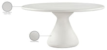 Meridian Furniture 77041Cream-DT60 Sano Collection Art Deco Indoor/Outdoor Concrete Dining Table with Cream Finish, Textured Pitting, 60" W x 60" D x 30" H, Cream