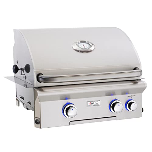 AOG American Outdoor Grill L-Series 24-Inch 2-Burner Built-in Natural Gas Grill with Rotisserie - 24NBL