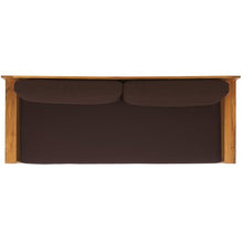 SAFAVIEH Couture Outdoor Collection Kauai Natural/Dark Brown Teak Solid Wood Patio Sofa