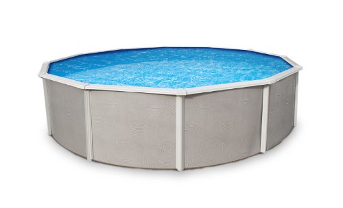 Blue Wave Belize Round 52 Inch Steel Pool - 15 Ft Blue Gray