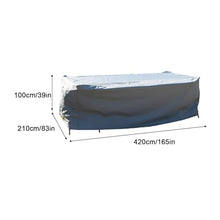 Patio Furniture Covers, Patio Table Cover Waterproof Oxford Cloth, All-Weather Protector for Garden Table and Chairs, Dustproof, Tear-Resistant(Size:165*83*39in)