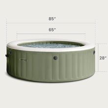 INTEX 28427EG PureSpa Bubble Massage Spa Set Outdoor Inflatable Portable Hot Tub, Includes Energy Efficient Spa Cover, Saltwater System Ready, 6 Person, 85in x 28in
