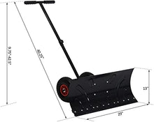Snow Shovel Rolling Snow Plow Shovels|Wheeled Snow Pusher for Doorway Driveway Or Pavement Clearing Snow Pusher