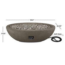 Lakeview Creekwood 58-Inch Oval Natural Gas Fire Bowl - Glacier Gray - (Ships as Propane w/NG Conversion Kit) - SC-592NG-GLG