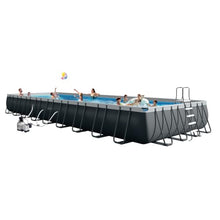 INTEX 26379MZ 36ft x 18ft x 52in Ultra XTR Deluxe Rectangular Above Ground Swimming Pool Set, Includes 2650 GPH Sand Filter Pump, Saltwater System, SuperTough Puncture Resistant, Rust Resistant