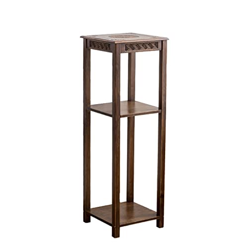 YYBOES Plant Pedestal Stand Plant Stand Living Room Flower Stand Balcony Flower Pot Stand Indoor Living Room Fish Tank Stand Bamboo Potted Plant Base Pedestal Stands for Display