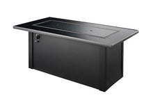 Outdoor GreatRoom Co. Propane Fire Pit Table - Monte Carlo Gas Fire Pits for Outside Patio - 60 Inch Rectangular Glass Top Firepit Fire Table with Matching Tabletop Cover, Metal Base, 80,000 BTU