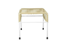 Innit Designs 08-02-27 Atom Ottoman, Ivory On White