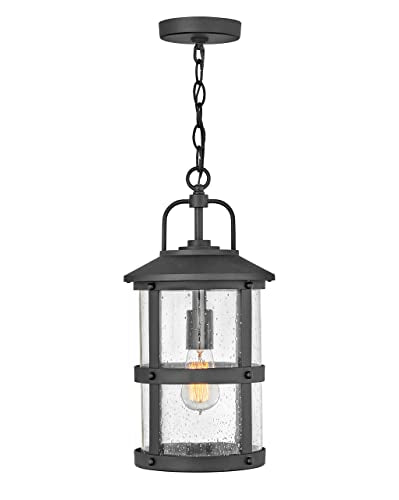 Hinkley Lakehouse Medium Hanging Lantern, Low Voltage Black