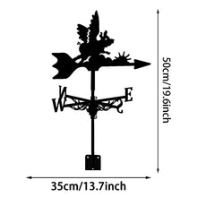 Weather Vane with Animal Ornament Stainless Steel Weathervane Wind Direction Indicator Easy to Assemble Metal Bracket Outdoor Garden Courtyard Decoration B 35X50CM (B 35X50CM) (A 35X50CM)