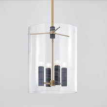 Corbett Lighting Adonis 4-Light Lantern | Vintage Brass Finish | Made of Brass & Glass | Damp-Rated for Bathroom Use | Adjustable Hang Height 29-71" | 16" Dia x 21.75" H | 359-22-VB