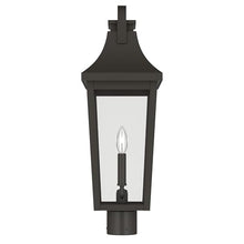 Kichler 25.25 Inch Cleary 2 Light Outdoor Modern Traditional Post Light, with Clear Glass in Olde Bronze, Waterproof Aluminum, (25.25" H x 8.5" W), 59197OZ