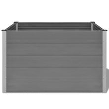 Garden Raised Bed WPC 59.1"x39.4"x35.8" Gray Self-Watering Flower Pot - White, Black, and Other