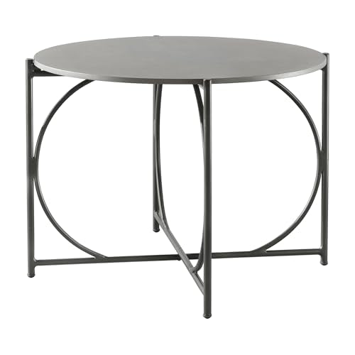 Alaterre Furniture Andover All-Weather Outdoor Bistro Set with 4 Rope Chairs and 30in Table Charcoal