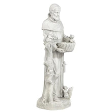 Design Toscano Nature's Nurturer Francis Assisi Religious Garden Decor Statue Bird Bath Feeder, Large, 37 inch, Cast Stone Resin, Antique Stone Finish