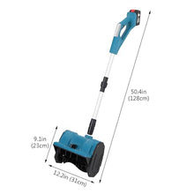 Electric Snow Removal Thrower, Flexible Snow Thrower with 26ft Throw Distance, Compact & Lightweight Snow Blower for Patio, Deck, Driveway(One Battery)