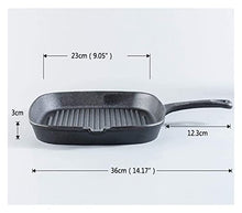 ntumLeap Wok Cast Iron Steak Skillet Grill Nonstick Steak Frying Garden Wok Induction Cooker for Gas Stoves and Vision