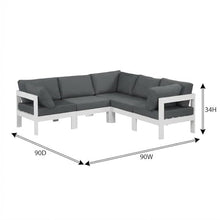 Outdoor Escape Gray Fabric Patio Modular Sectional, Weather-Resistant Cushions, Versatile Seating for Garden, Deck, Porch