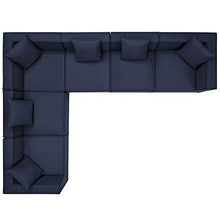Modway EEI-4385-NAV Saybrook Patio Upholstered 6-Piece Sectional Sofa in Navy